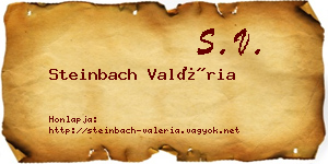 Steinbach Valéria névjegykártya